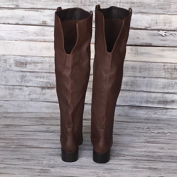 Delman sofie brown leather over knee high boots - Picture 3 of 7